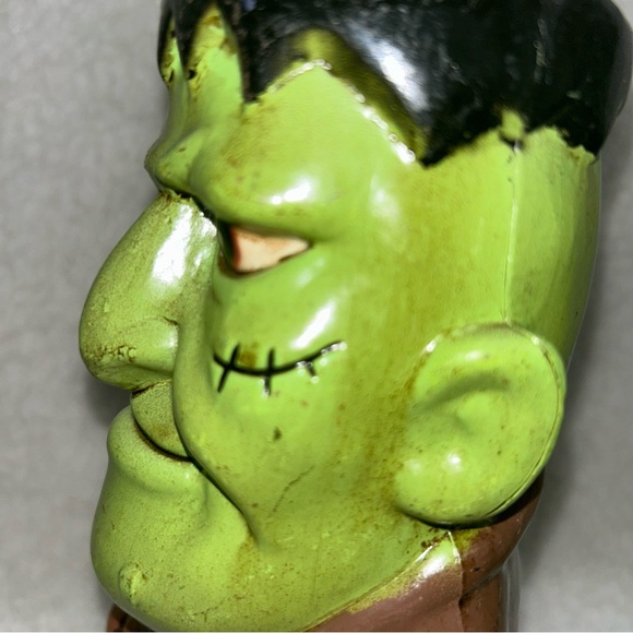 Dynagood 2001 Frankenstein blow mold Halloween decor 9" table top decor big head - Picture 11 of 12